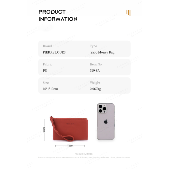 4-medium_default Γυναικείο Πορτοφόλι Pierre Loues 329 - Κόκκινο