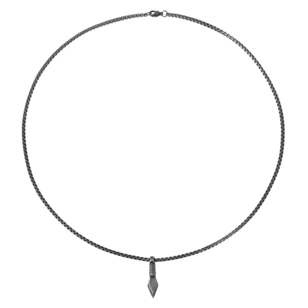 Ανδρικό Μενταγιόν Από Ανοξείδωτο Ατσάλι - Μαύρο Βέλος