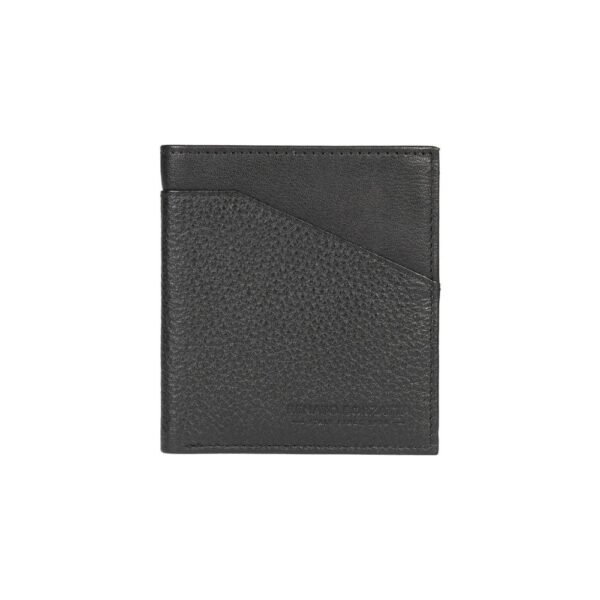 Κάθετο Ανδρικό Πορτοφόλι Renato από Γνήσιο Δέρμα Full-Grain - Μαύρο