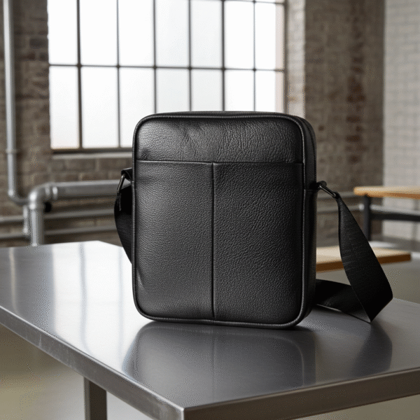 Τσαντάκι Ώμου Cardinal Από Γνήσιο Δέρμα - Μαύρο