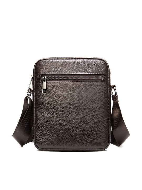 Τσαντάκι Ώμου Cardinal Από Γνήσιο Δέρμα - Καφέ