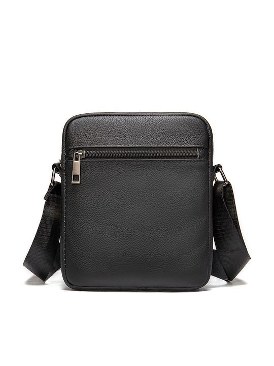 Τσαντάκι Ώμου Cardinal Από Γνήσιο Δέρμα - Μαύρο