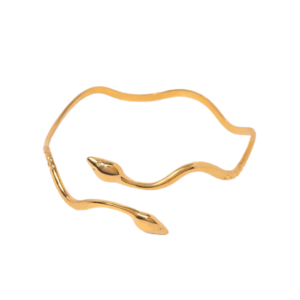 Ανοιχτό Βραχιόλι Φίδι Από Ανοξείδωτο Ατσάλι - Gold