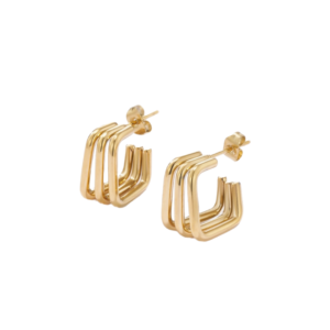 Σκουλαρίκια Από Ανοξείδωτο Ατσάλι Triple Claw - Gold