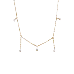 Μενταγιόν Από Ανοξείδωτο Ατσάλι με Κρύσταλλα - Gold