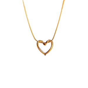 Μενταγιόν Από Ανοξείδωτο Ατσάλι με Μίνιμαλ Καρδιά - Gold