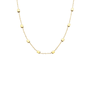 Μενταγιόν Από Ανοξείδωτο Ατσάλι με Κυβάκια - Gold