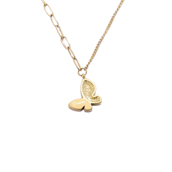 product_image082 Μενταγιόν Από Ανοξείδωτο Ατσάλι με Πεταλούδα - Gold