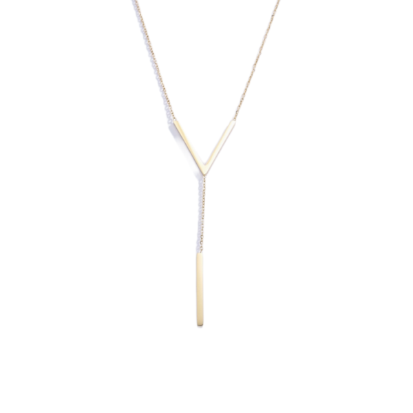 product_image084 Μενταγιόν Από Ανοξείδωτο Ατσάλι ''Υ'' - Gold