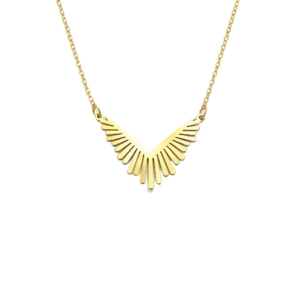 Μενταγιόν Από Ανοξείδωτο Ατσάλι με Φτερά - Gold