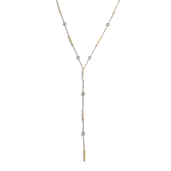 Μενταγιόν Από Ανοξείδωτο Ατσάλι ''Υ'' με Στρας - Gold