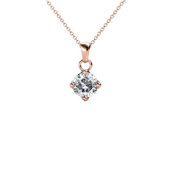 Μενταγιόν με Κρύσταλλο - Rose Gold