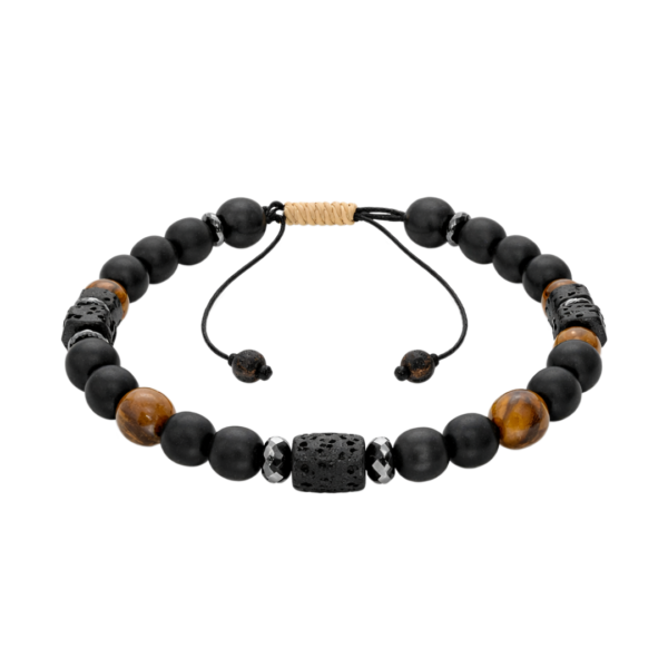 Ρυθμιζόμενο Βραχιόλι με Φυσική Πέτρα