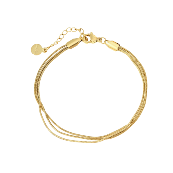 product_image100 Γυναικείο Βραχιόλι Πολλαπλών Στρώσεων Από Ανοξείδωτο Ατσάλι - Gold