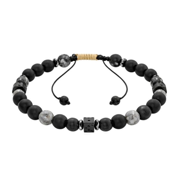 Ρυθμιζόμενο Βραχιόλι με Φυσική Πέτρα