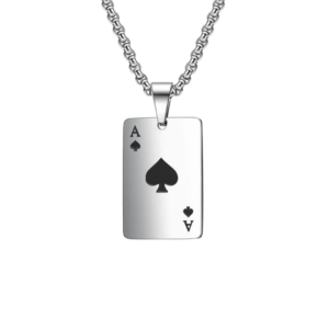 product_image24 Ανδρικό Μενταγιόν Από Ανοξείδωτο Ατσάλι - Τραπουλόχαρτο