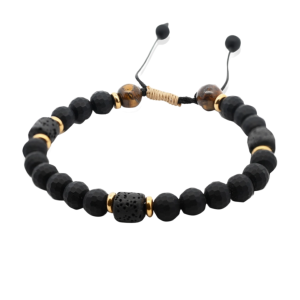 Ρυθμιζόμενο Βραχιόλι με Φυσική Πέτρα