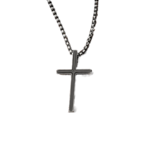 product_image30 Ανδρικό Μενταγιόν Από Ανοξείδωτο Ατσάλι – Μαύρος Σταυρός