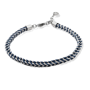product_image4 Βραχιόλι Αλυσίδα με Ανοξείδωτο Ατσάλι και Πλεκτό Σχοινί -Μπλε