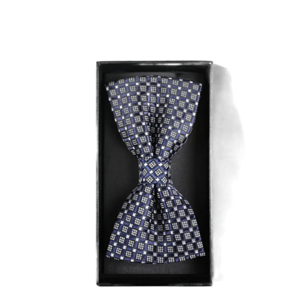 product_image87 Σετ Παπιγιόν και Μαντηλάκι Τσέπης - Σκούρο Μπλε με Σχέδιο