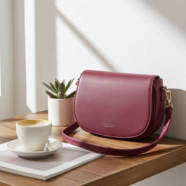 23 Γυναικεία Τσάντα Χιαστί Pierre Loues 914-7 - Μπορντό