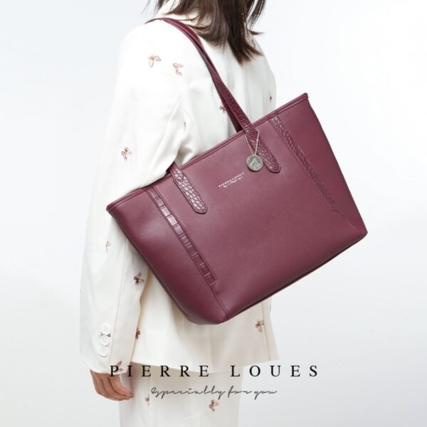 Γυναικεία Τσάντα Ώμου Shopper Pierre Loues PL914-105 - Μπορντό