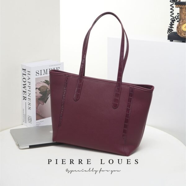 Γυναικεία Τσάντα Ώμου Shopper Pierre Loues PL914-105 - Μπορντό