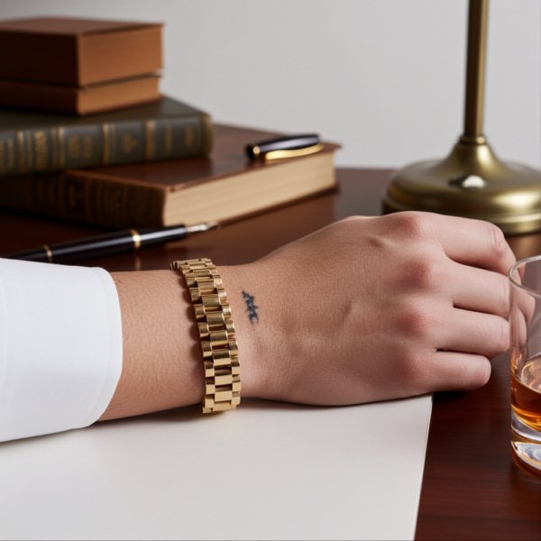 Ανδρικό Βραχιόλι από Ανοξείδωτο Ατσάλι - Χρυσό