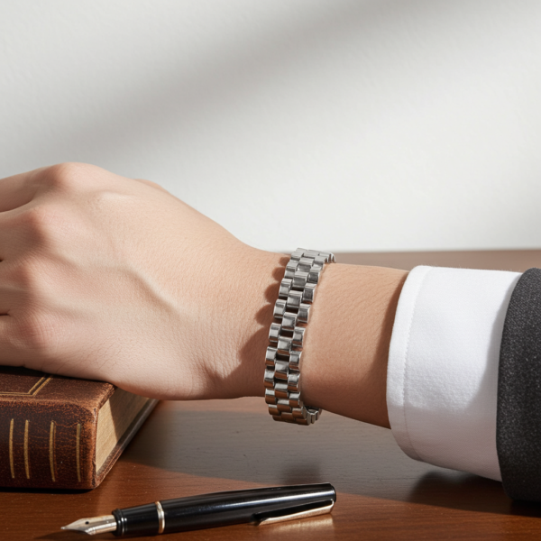 Ανδρικό Βραχιόλι από Ανοξείδωτο Ατσάλι - Ασημί