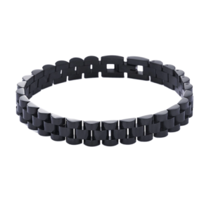 Ανδρικό Βραχιόλι από Ανοξείδωτο Ατσάλι - Μαύρο