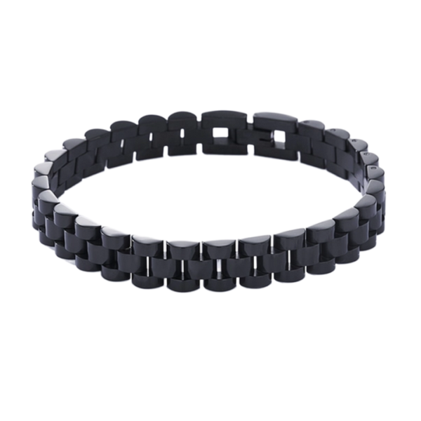 Ανδρικό Βραχιόλι από Ανοξείδωτο Ατσάλι - Μαύρο
