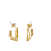 PRODUCT IMAGE EARRINGS Σκουλαρίκια Από Ανοξείδωτο Ατσάλι Double Claw - Gold