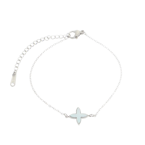 Βραχιόλι Από Ανοξείδωτο Ατσάλι Με Σταυρό - Silver