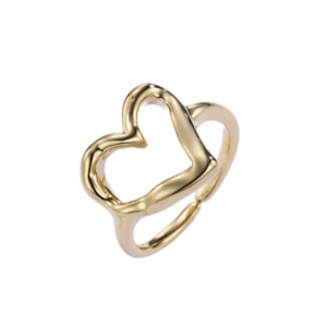 product_image035 Δαχτυλίδι Από Ανοξείδωτο Ατσάλι με Καρδιά - Gold