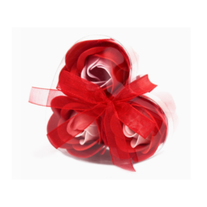 Σετ 3 Αρωματικά Σαπούνια Τριαντάφυλλο σε Σχήμα Καρδιάς