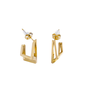 product_image058 Σκουλαρίκια Από Ανοξείδωτο Ατσάλι Double Claw - Gold