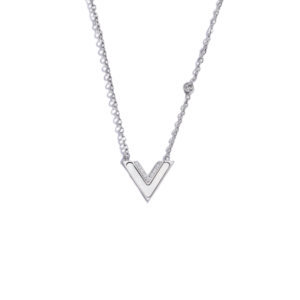 product_image068 Μενταγιόν Από Ανοξείδωτο Ατσάλι V με Φίλντισι - Silver