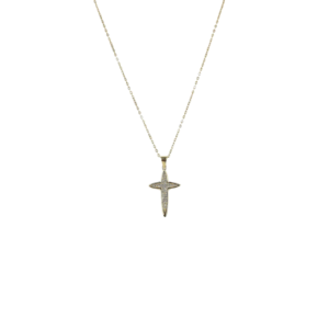 Μενταγιόν Από Ανοξείδωτο Ατσάλι Σταυρός - Gold