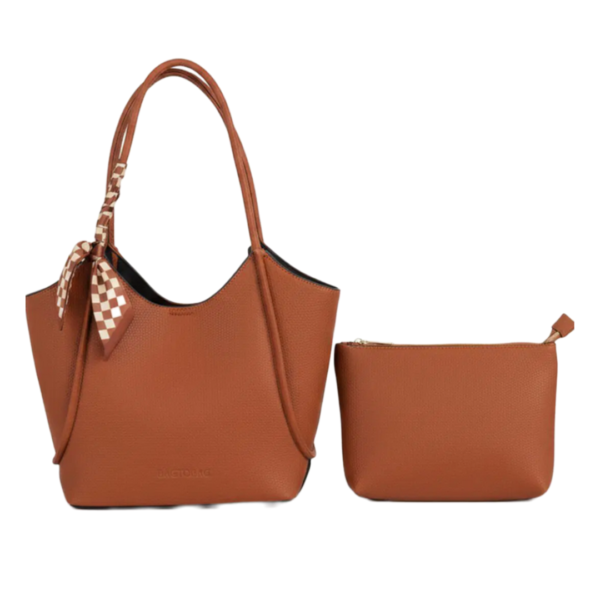 Σετ Τσάντα Ώμου με Νεσεσέρ BagToBag XY-37006 - Καφέ