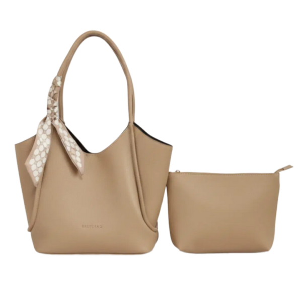 Σετ Τσάντα Ώμου με Νεσεσέρ BagToBag XY-37006 - Apricot