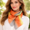 Γυναικείο Μεταξωτό Φουλάρι - Πορτοκαλί