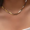 Double_Snake_Chain_Necklace Μενταγιόν Από Ανοξείδωτο Ατσάλι Πλεξούδα - Gold / Silver