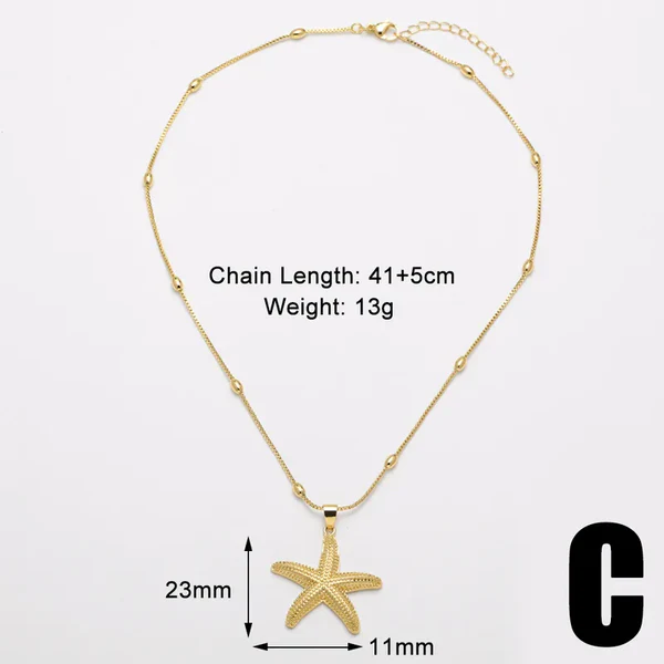 Μενταγιόν Από Ανοξείδωτο Ατσάλι Με Αστερία - Gold