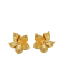 PRODUCT IMAGE EARRINGS Σκουλαρίκια Από Ανοξείδωτο Ατσάλι Με Χρυσά Λουλούδια - Gold