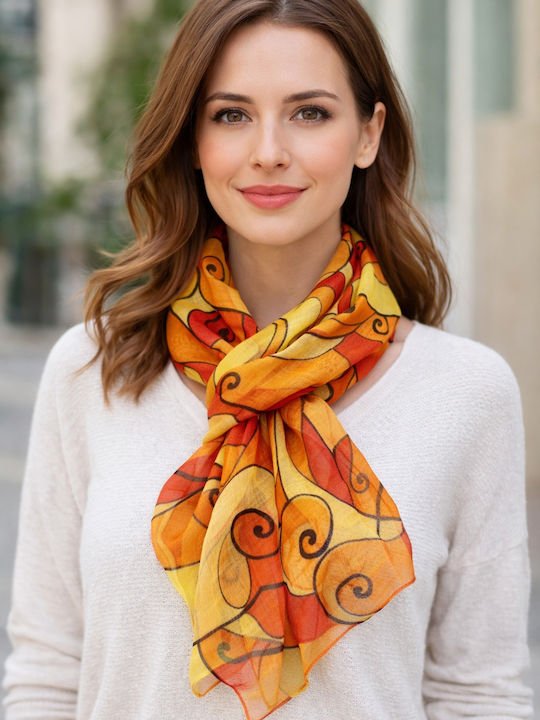 fixedratio_20260310130540_ee5b214d Γυναικείο Φουλάρι - Κίτρινο με Σχέδιο