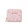 Γυναικείο Μικρό Πορτοφόλι - Ροζ με Λουλούδια