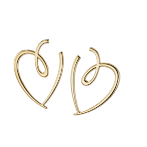 product_image Σκουλαρίκια Κρίκοι Καρδιές Από Ανοξείδωτο Ατσάλι - Gold