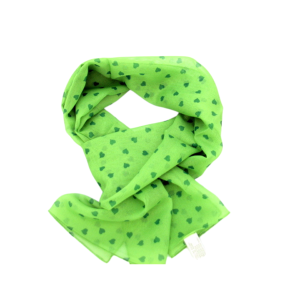 product_image Γυναικείο Φουλάρι - Πράσινο με Καρδιές