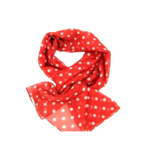 Γυναικείο Φουλάρι - Κόκκινο, Λευκό Πουά