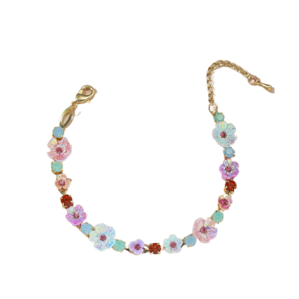 product_image Βραχιόλι Με Λουλούδια και Πετράδια - Gold